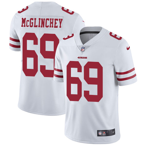 San Francisco 49ers Limited White Men Mike McGlinchey Road NFL Jersey 69 Vapor Untouchable